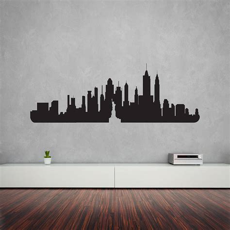New York City Skyline Wall Art Decal By Vinyl Revolution