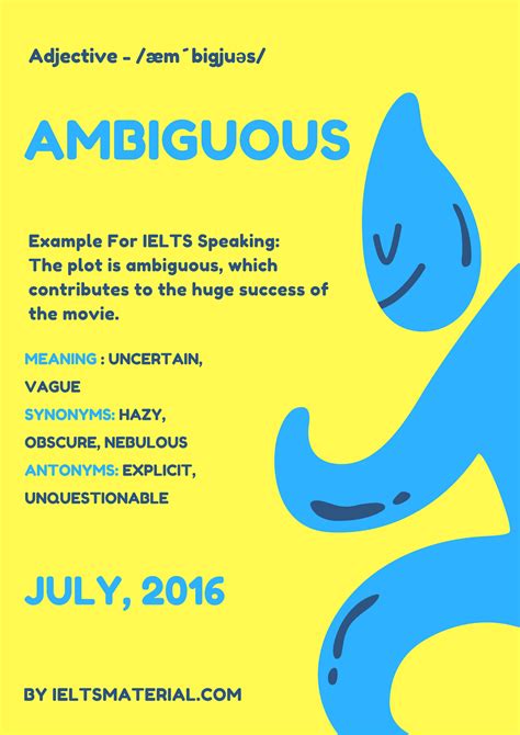 Ambiguous Word Of The Day For Ielts Speaking And Writing