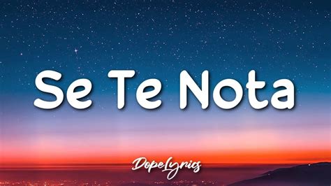 Se Te Nota Lele Pons Guaynaa Letralyrics Youtube