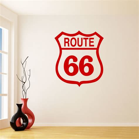 Route 66 Sign Wall Sticker World Of Wall Stickers