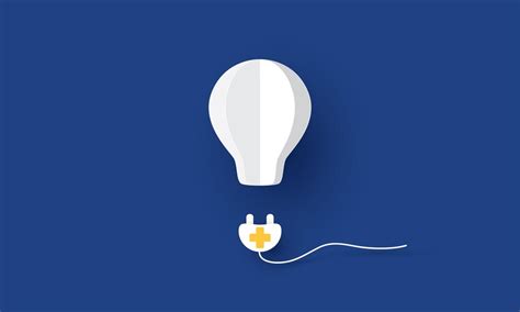 Premium Vector Light Bulb With Plugin Positive Thinking Inspiration