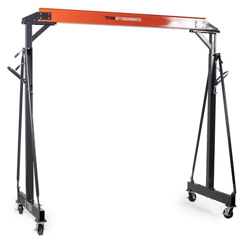 Titan Attachments 2 Ton Adjustable Steel Gantry Crane Portable Shop