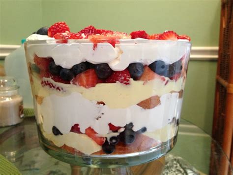 4th Of July Trifle Pound Cake Vanilla Pudding Heavy Cream Cool Whip