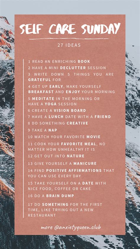 27 Self Care Ideas For Self Care Sunday 🚿 Emotional Health Mental