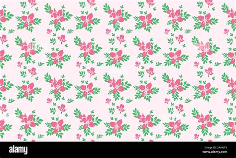 Unique Flower Pattern Background For Valentine With Leaf Floral