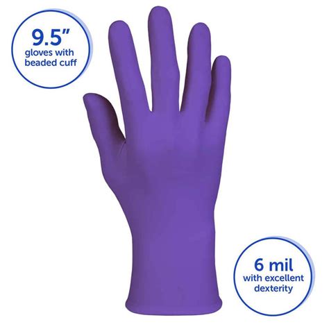 Kimberly Clark Halyard Health Kc500 Purple Nitrile Exam Gloves Powder