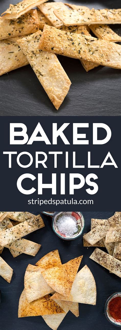 Flour Tortilla Chips Baked For A Light And Crispy Snack Recipe Tortilla Chip Recipe