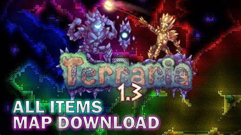 How To Download Terraria 135 Maps Terraria 13 Pc All Items Map