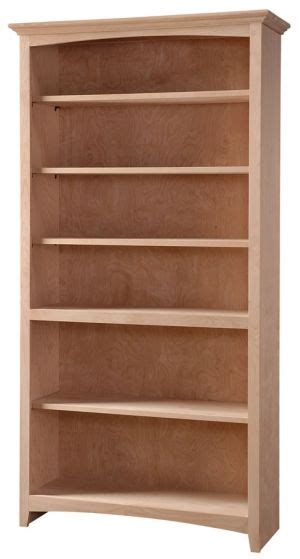 Alder Wood Mckenzie Bookcase Unfinished 72h Traditional Bookcases