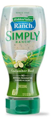 Hidden Valley® Simply Ranch Cucumber Basil | Hidden Valley® Ranch