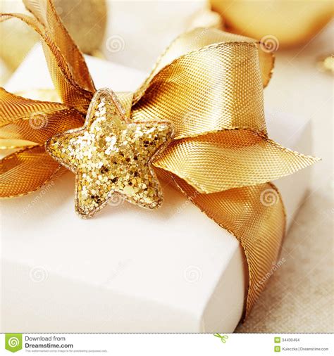 Christmas T Stock Photo Image Of Gold White Christmas 34430494