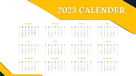 Ready To Download 2023 Powerpoint Calendar Template