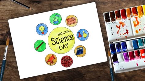 Science Day How To Draw Poster For Kids National Science Day Youtube