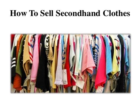 how to sell secondhand clothes