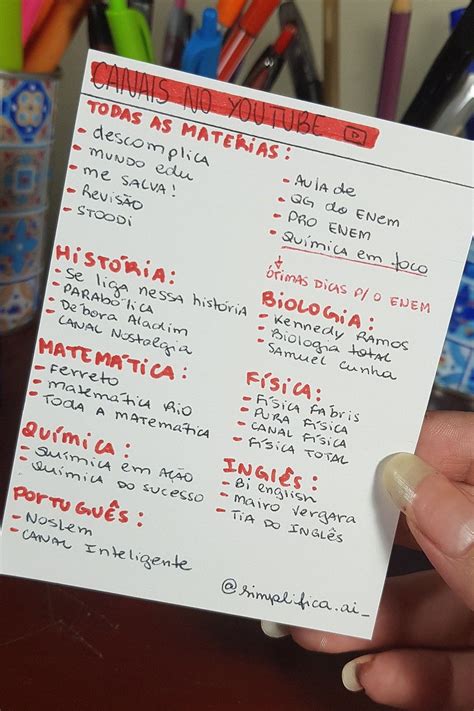 A inscrição no exame nacional do ensino médio (enem) 2020 é o primeiro passo para a realização das provas e é preciso muita atenção durante o procedimento. Canais no yt para estudar | Estudos para o enem, Planos de ...
