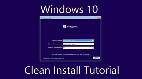 How To Clean Install Windows 10 Youtube