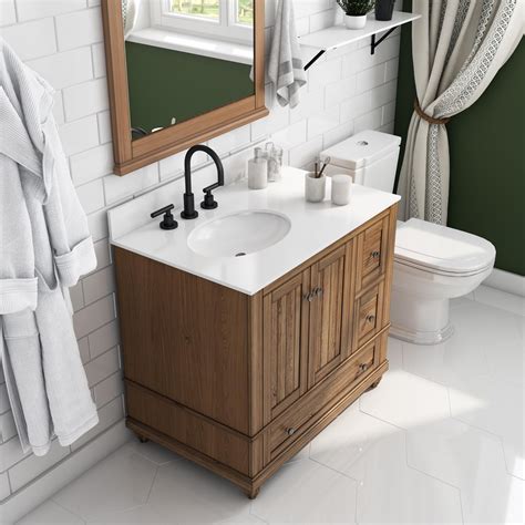 Dorel Living Monteray Beach 36 Inch Bathroom Vanity With Sink Natural