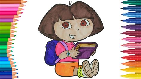 Dora Como Dibujar y Colorear Dibujos Para Niños Aprende Pintar YouTube