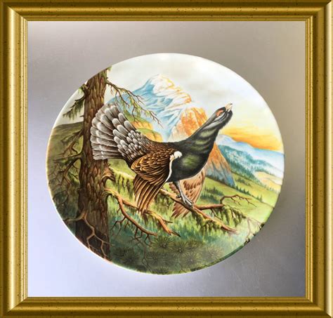 Kaiser Germany Porcelain Bird Plate Wood Grouse