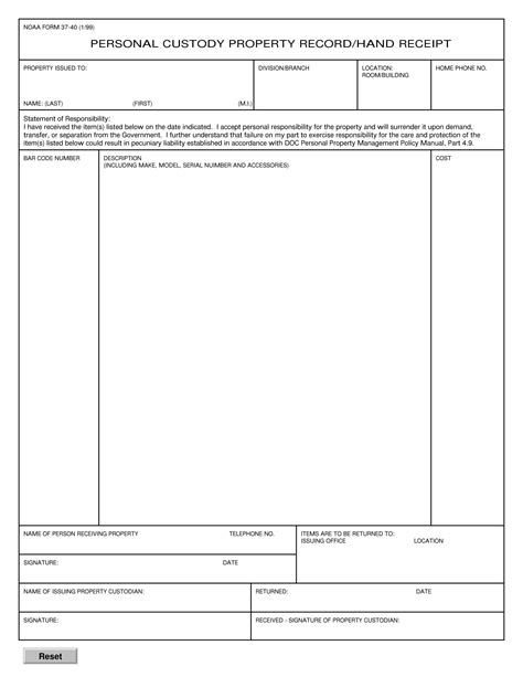 Hand Receipt Template Receipt Template Doc For Word Documents In