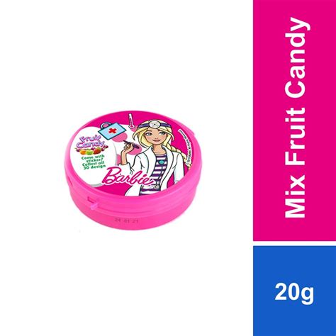 Barbie Tin Fruit Candy Mix Fruit 20g Shopee Malaysia