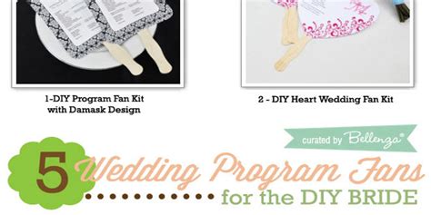 Easy Wedding Program Hand Fan Kits For The Diy Bride Print Your Own