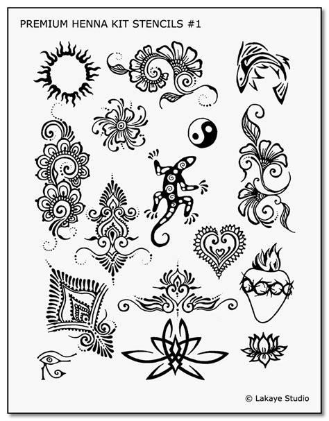 Henna Tattoo Stencils Printable