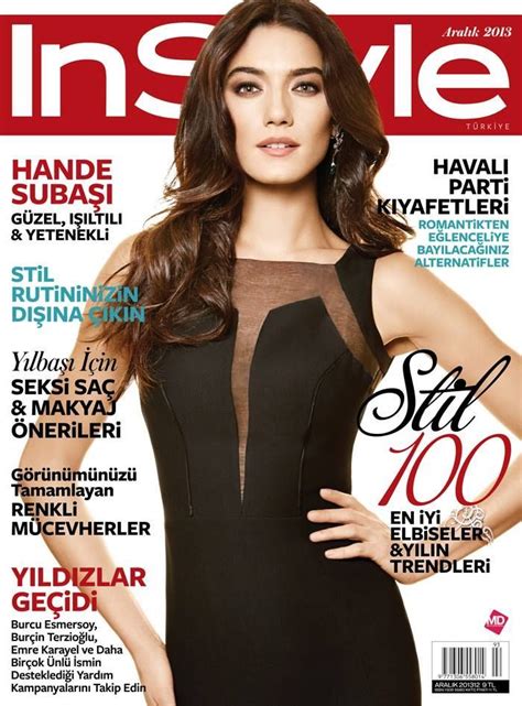 Hande Subasi Instyle Magazine Cover [turkey] December 2013 Instyle Magazine Celebrity