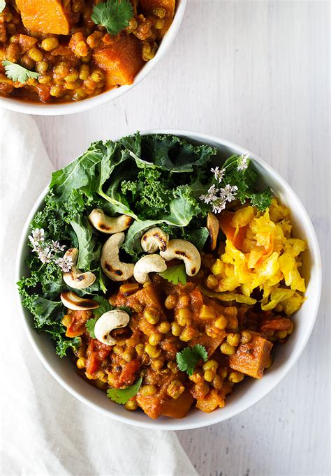 Nourishing Vegan Curry Bowl Sprinkle Of Green