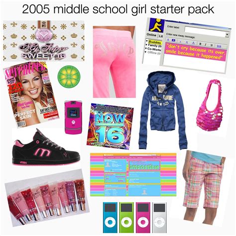2005 Middle School Girl Starter Pack Starterpacks Middle School Girls Starter Packs Meme