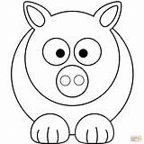 Pig Coloring Cartoon Simple Pages Face Printable Template Clipart Clipartbest Az Coloringbay Paper Supercoloring Categories sketch template