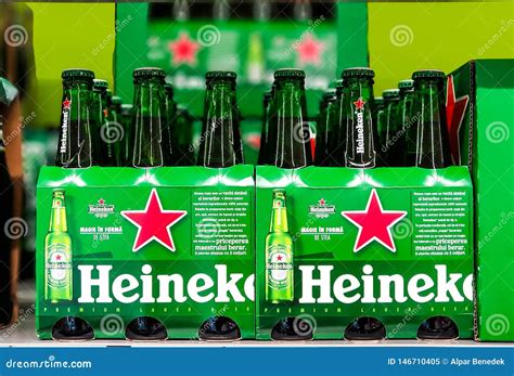 Heineken Beers Close Up Shot At The Local Supermarket Editorial Image