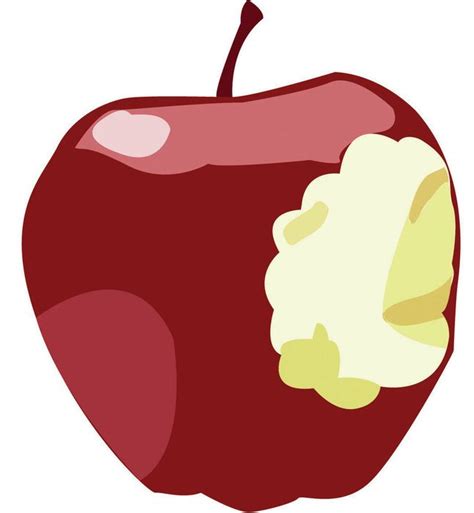 Bitten Apple Clip Art Drawing Free Image Download