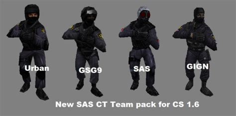 New Sas Ct Team Pack For Cs 1 6 [counter Strike 1 6] [mods]
