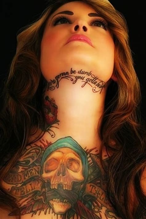 Girls Amazing Skull Tattoo Chest Round Up Tattoomagz › Tattoo
