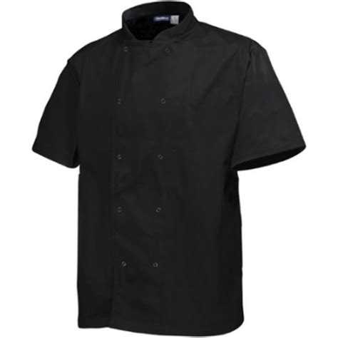 Black Short Sleeve Chef Jacket M