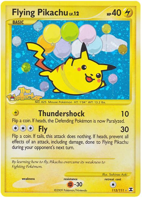 Flying Pikachu Platinum Rising Rivals 113 Pokemon Card