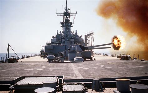 One Of The Mark 7 16 Inch50 Caliber Guns In Turret No 3 Aboard The