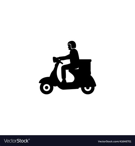 Delivery Scooter Icon Design Template Isolated Vector Image