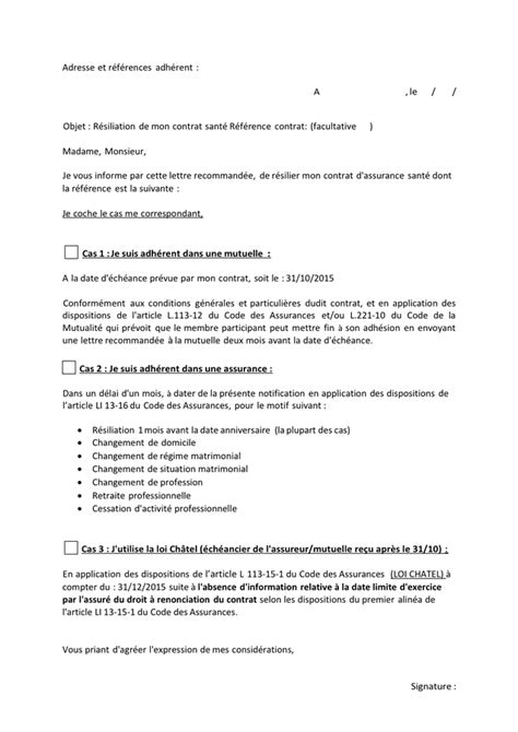 Lettre de résiliation du contrat téléchargement gratuit documents PDF