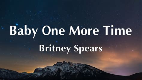 Britney Spears Baby One More Time Lyrics Youtube
