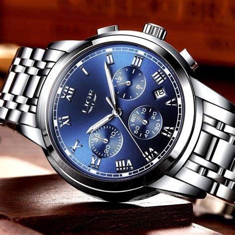 2020 Men Watch Luxury Top Brand Lige Sport Chronograph Watches Mens Waterproof F Ebay