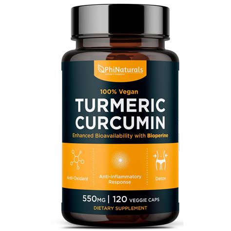 Turmeric Curcumin With Bioperine Black Pepper Extract Capsules By Phi