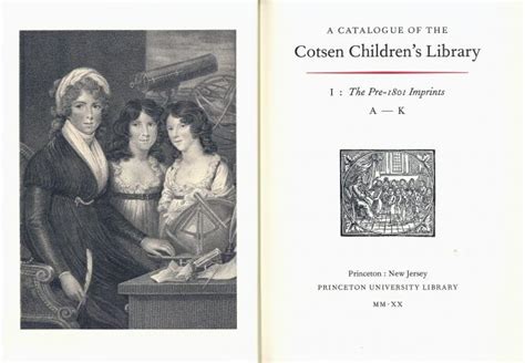 A Catalogue Of The Cotsen Childrens Library I The Pre 1801 Imprints