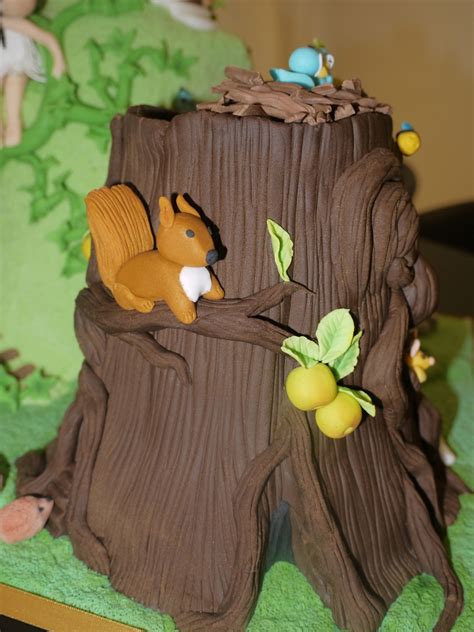 The homemade enchanted forest cake was made from two dark chocolate cakes (bottom tier 24cm, top tier 16cm). Enchanted Forest Cake - CakeCentral.com