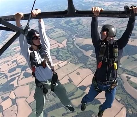 Bear Grylls Challenged His Son Jesse To Four Incredibly Tough Skydiving Challenges Before He