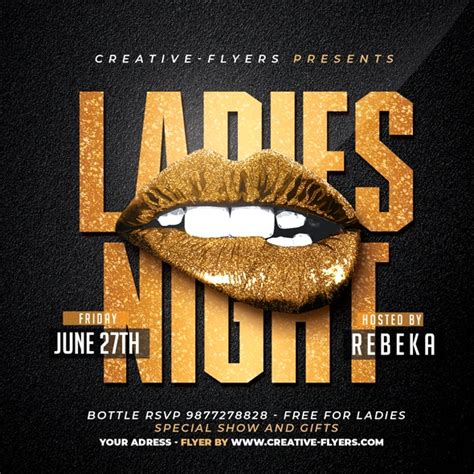 Elegant Ladies Night Flyer Template Creative Flyers