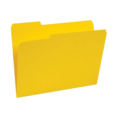 Staples Colored Top Tab File Folders 3 Tab Yellow Letter Size 100pack