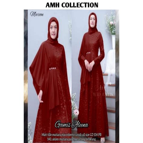 Jual Baju Muslim Wanita Terbaru 2021 Batik Kondangan Dananjaya Batik Gamis Asmara Gown Gamis