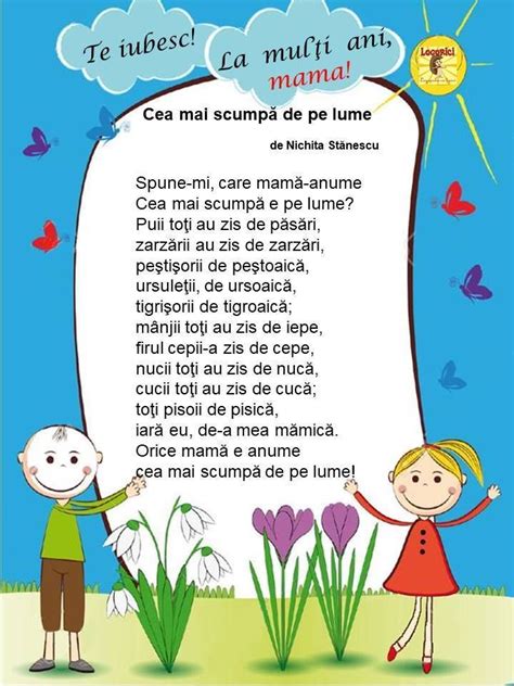 Cele Mai Frumoase Poezii Pentru Mama Logorici Math School Nursery